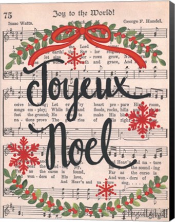 Framed Joyeux Noel Print