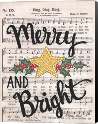 Framed Merry &amp; Bright Print