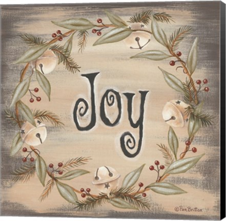 Framed Jingle Joy Wreath Print