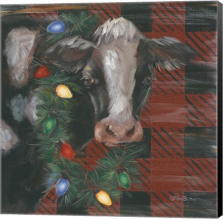 Framed Festive Cow Print