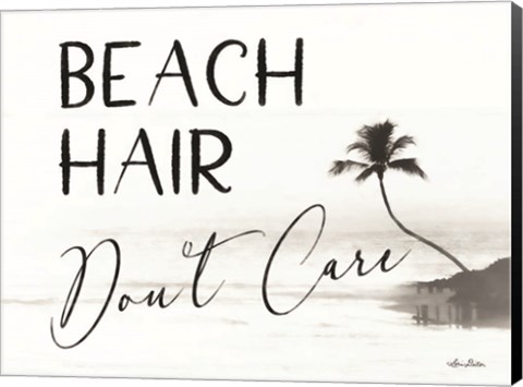 Framed Beach Hair, Don&#39;t Care Print