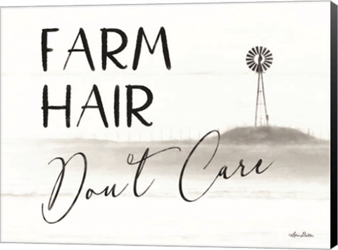 Framed Farm Hair, Don&#39;t Care Print