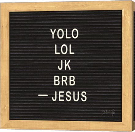 Framed Jesus Humor Print