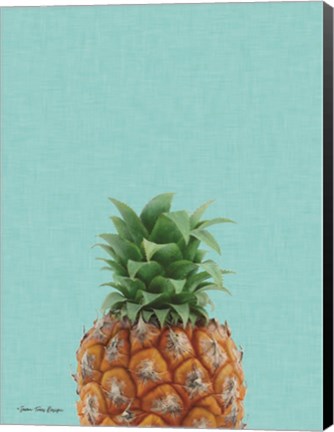 Framed Blue Pineapple Print