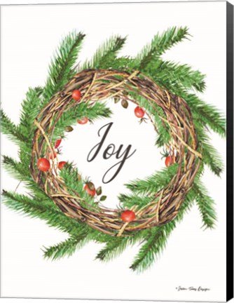 Framed Joy Wreath Print