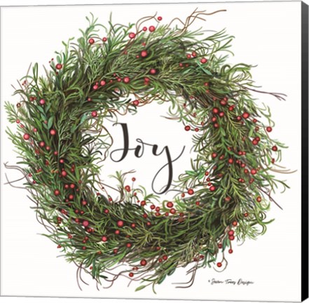 Framed Joy Wreath Print