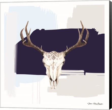 Framed Colored Steer Head III Print