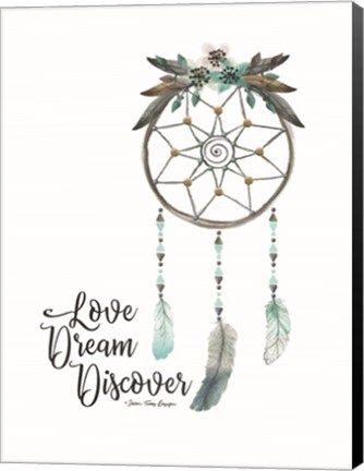 Framed Watercolor Dreamcatcher Print