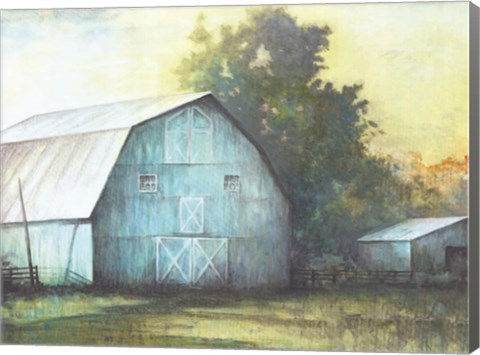 Framed Rustic Blue Barn Print