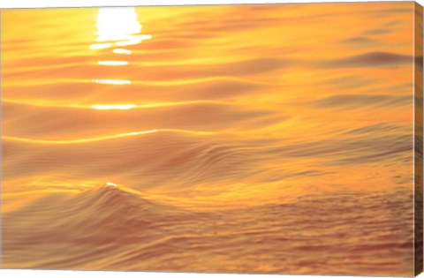 Framed Sunset Colors and Patterns on Small Waves Print