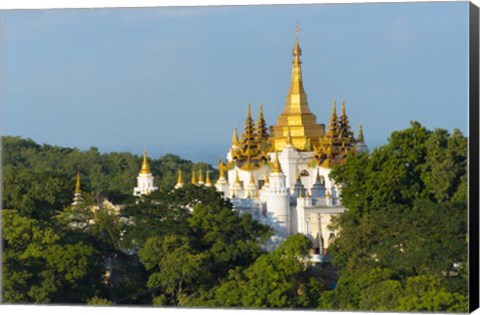 Framed Pagoda on Sagaing Hill, Mandalay, Myanmar Print