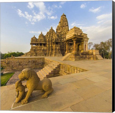 Framed Hindu Temples at Khajuraho, India Print