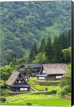 Framed Ainokura Village, Gokayama, Japan Print