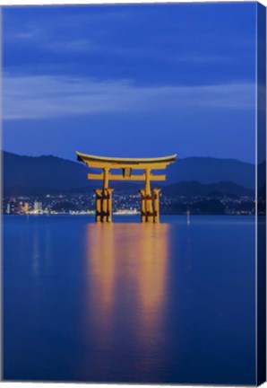 Framed Twilight Floating Torii Gate, Itsukushima Shrine, Japan Print