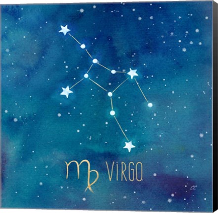 Framed Star Sign Virgo Print