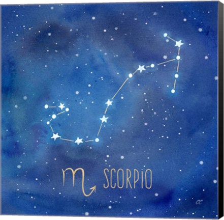 Framed Star Sign Scorpio Print