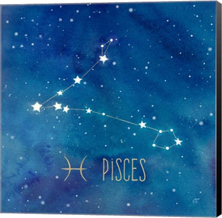 Framed Star Sign Pisces Print