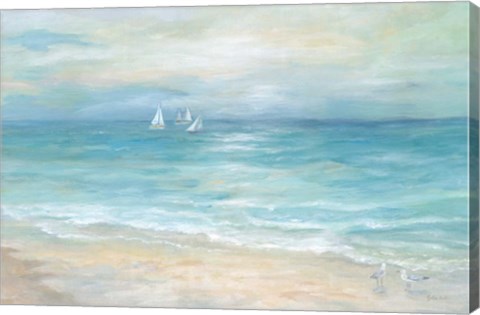 Framed Island Beach Landscape Print