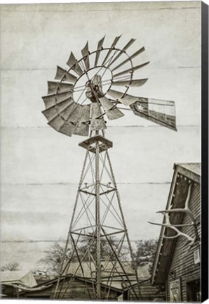 Framed Windmill Waterpump Print