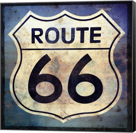 Framed Route 66 Sign Print