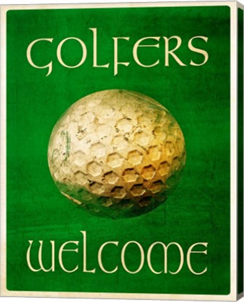 Framed Golfers Welcome Print