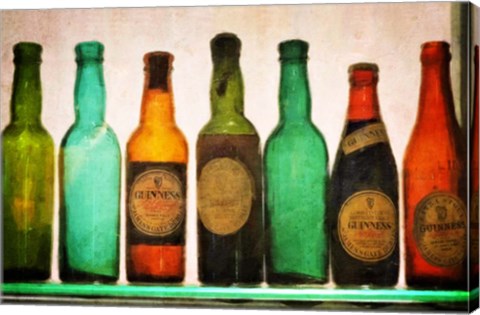 Framed Vintage Guiness Bottles Print