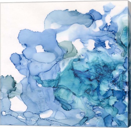 Framed Ocean Influence Blue Print