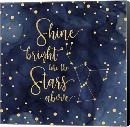 Framed Oh My Stars III Shine Bright Print