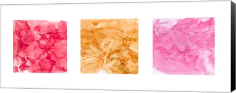 Framed Bright Mineral Abstracts Panel II 3 across Print