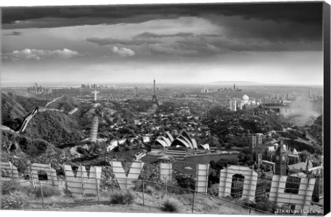 Framed One Too Many Drinks BW Print