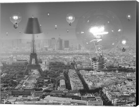 Framed Paris the City of Lights Print