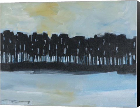 Framed Early Winter Treeline Print