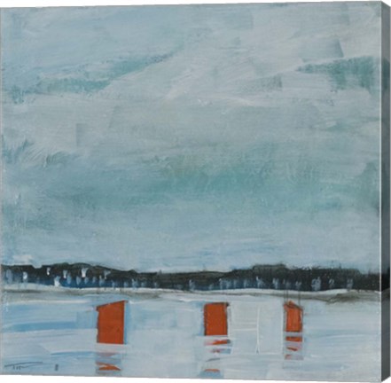 Framed Icefishing Village Print