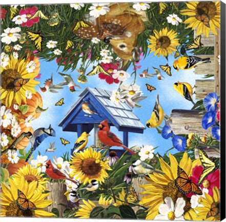 Framed Life in the Garden Print