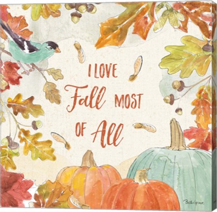 Framed Falling for Fall III Print