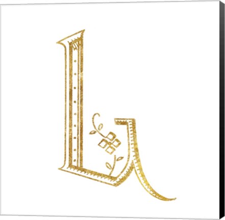 Framed French Sewing Letter L Print
