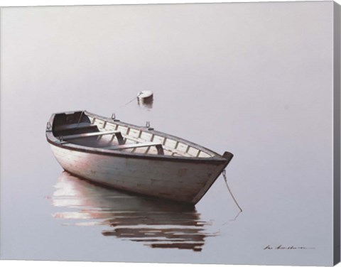 Framed Lonely Boat 2017 2 Print