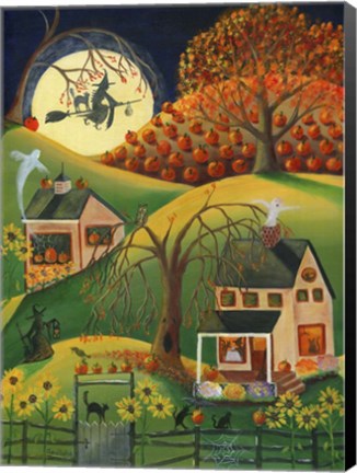 Framed Halloween Witches House Print