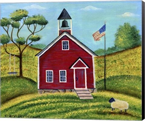 Framed Little Red School House Print