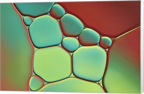 Framed Red And Mint Pebbles Print