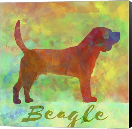 Framed Beagle Dog Print