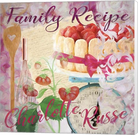 Framed Family Recipe Charlotte Russe Print