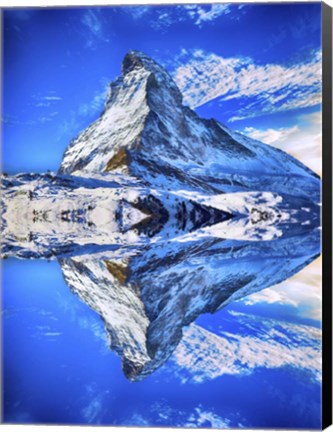 Framed Mountain Reflection Print