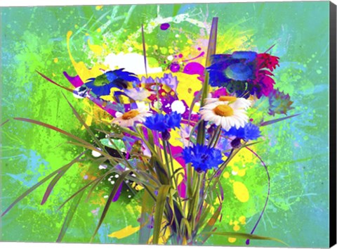 Framed Floral Bouquet Print