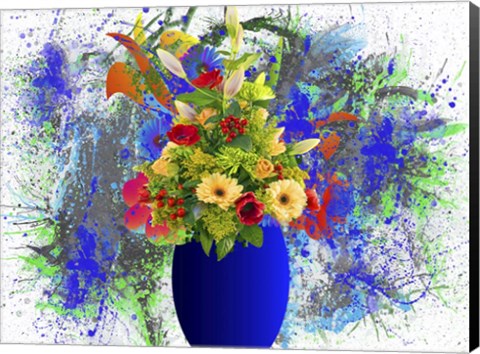 Framed Blue Vase Print