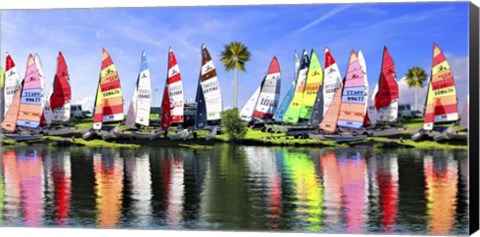 Framed Sailing Boat Port Print