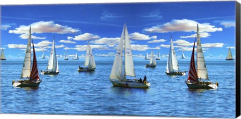 Framed Sailing The Sea Print