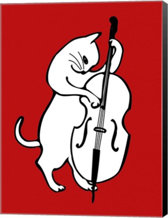 Framed Jazz Cat Print