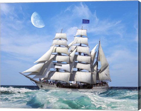 Framed Sailing The Ocean 6 Print