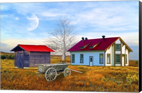 Framed Red House Farm Print